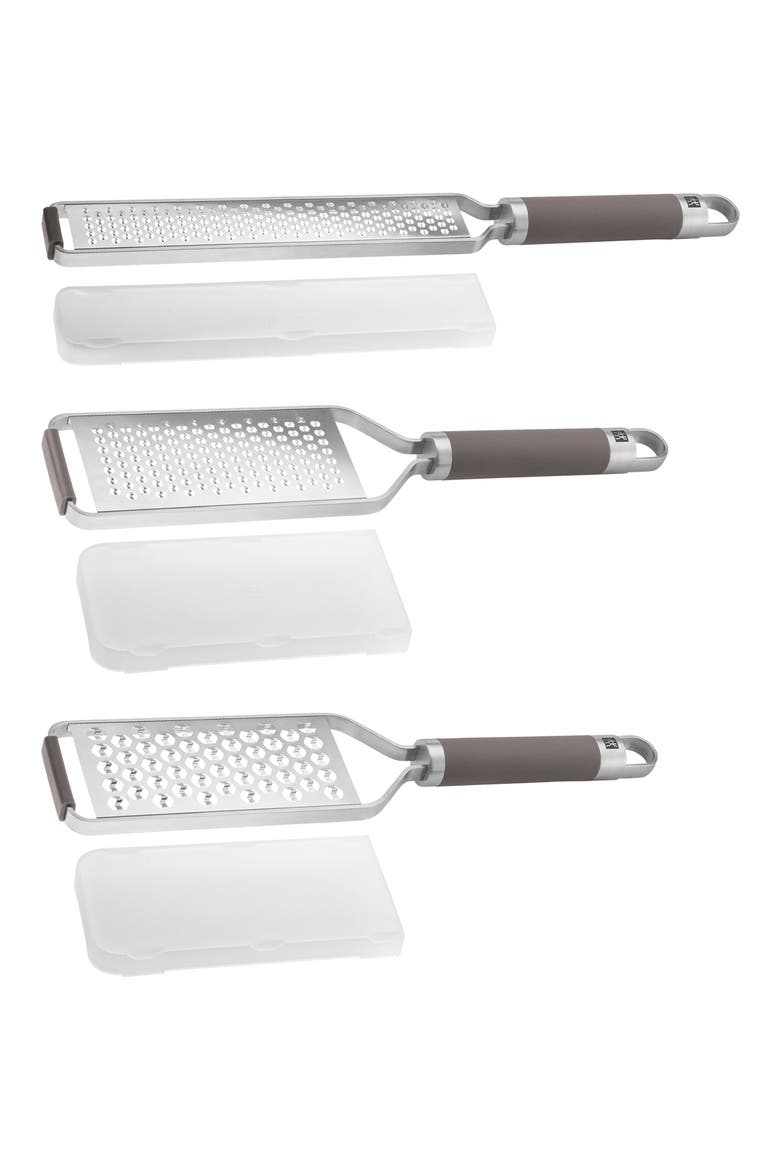 Pro 3-Piece Grater Set, Main, color, SILVER