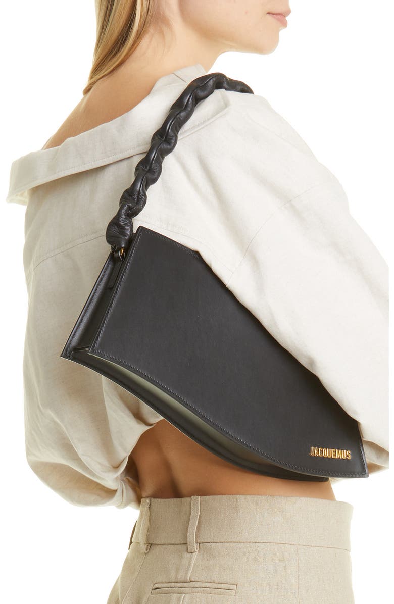 Jacquemus La Vague Leather Shoulder Bag, Alternate, color,