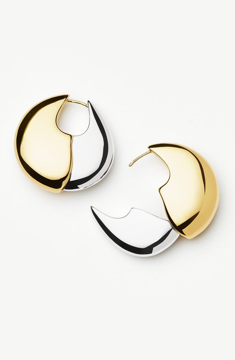 Missoma Sculptural Pebble Large Hoop Earrings, Alternate, color, Mixed