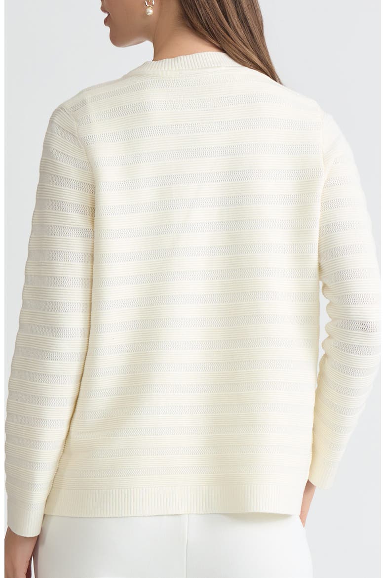Kissing Front Ottoman Stitch Cardigan, Alternate, color, VANILLA ICE