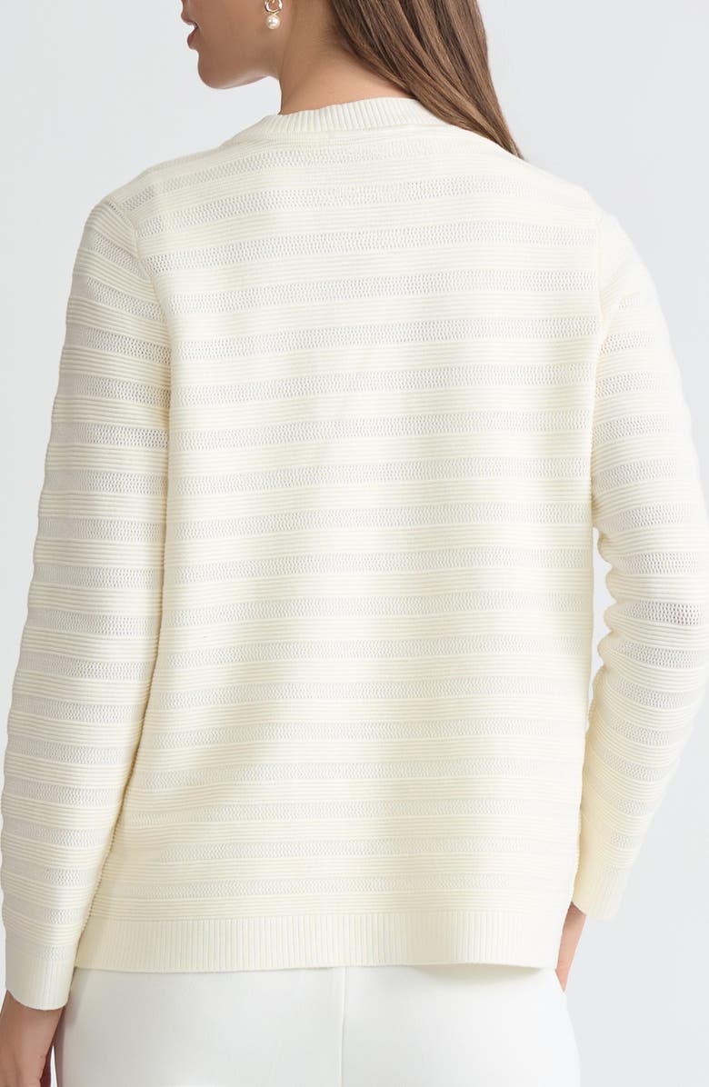 KASPER Kissing Front Ottoman Stitch Cardigan, Alternate, color, 