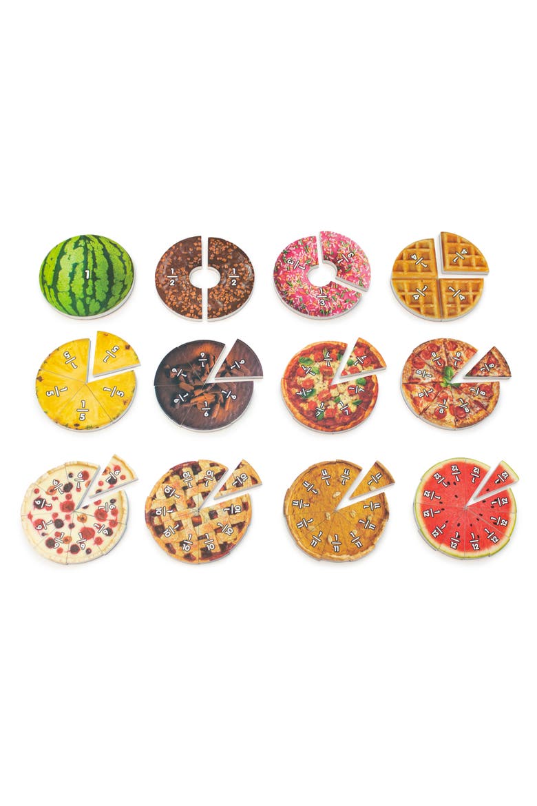 Food Fractions Learn Fractions The Yummy Way, Alternate, color, Multicolored