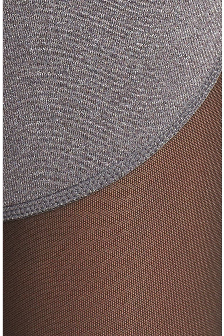 Coast High Waist Stirrup Leggings, Alternate, color, STORMY HEATHER/ BLACK