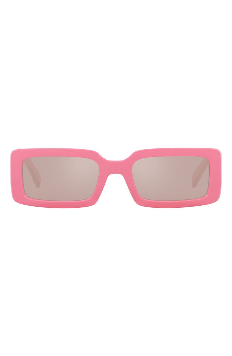 Dolce&Gabbana 53mm Rectangular Sunglasses, Main, color, Pink