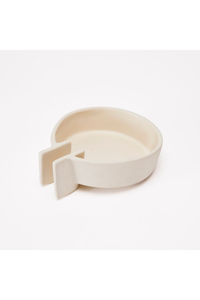 Roman Soap Dish, Alternate, color, Raw Blanc