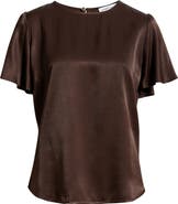 Nordstrom Flutter Sleeve Satin Top