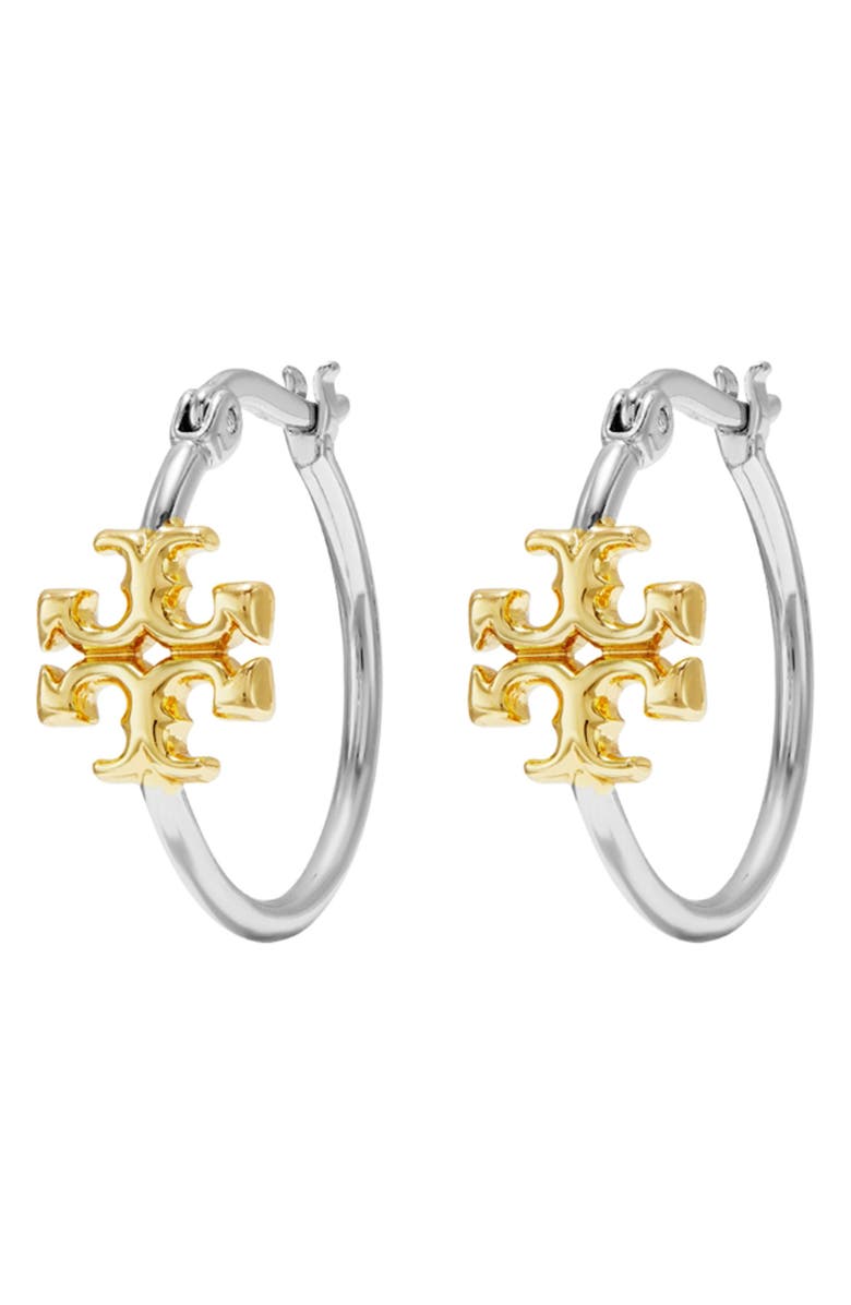 Tory Burch Eleanor Small Hoop Earrings, Main, color, 