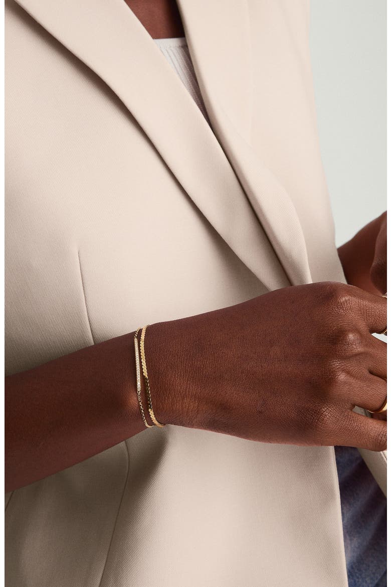 Serpentine Chain Bracelet, Alternate, color, 14k Yellow Gold