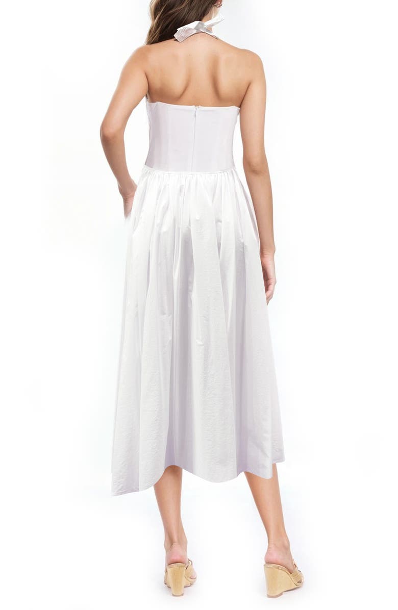 Jewel Badgley Mischka Halter Sundress, Alternate, color, White