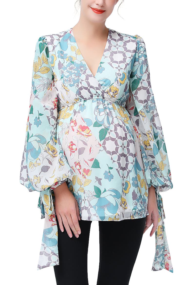 Freya Maternity Blouse, Main, color, MULTICOLORED