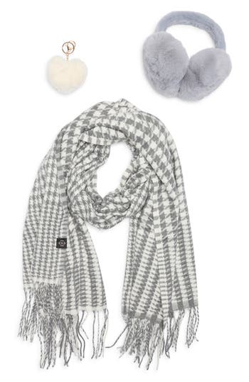 Nanette Lepore Scarf, Earmuff & Keychain Accessory Set In Multi