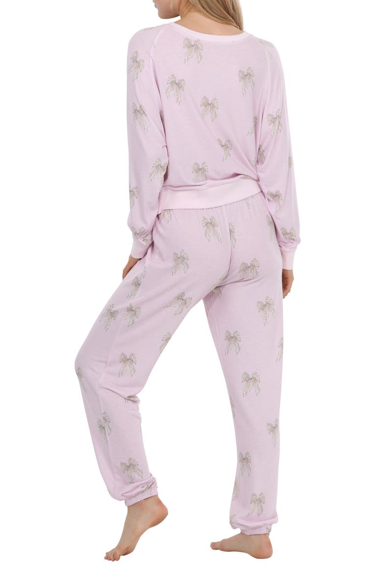 Honeydew Star Seeker Brushed Jersey Pajamas, Alternate, color, Sweetheart Bows