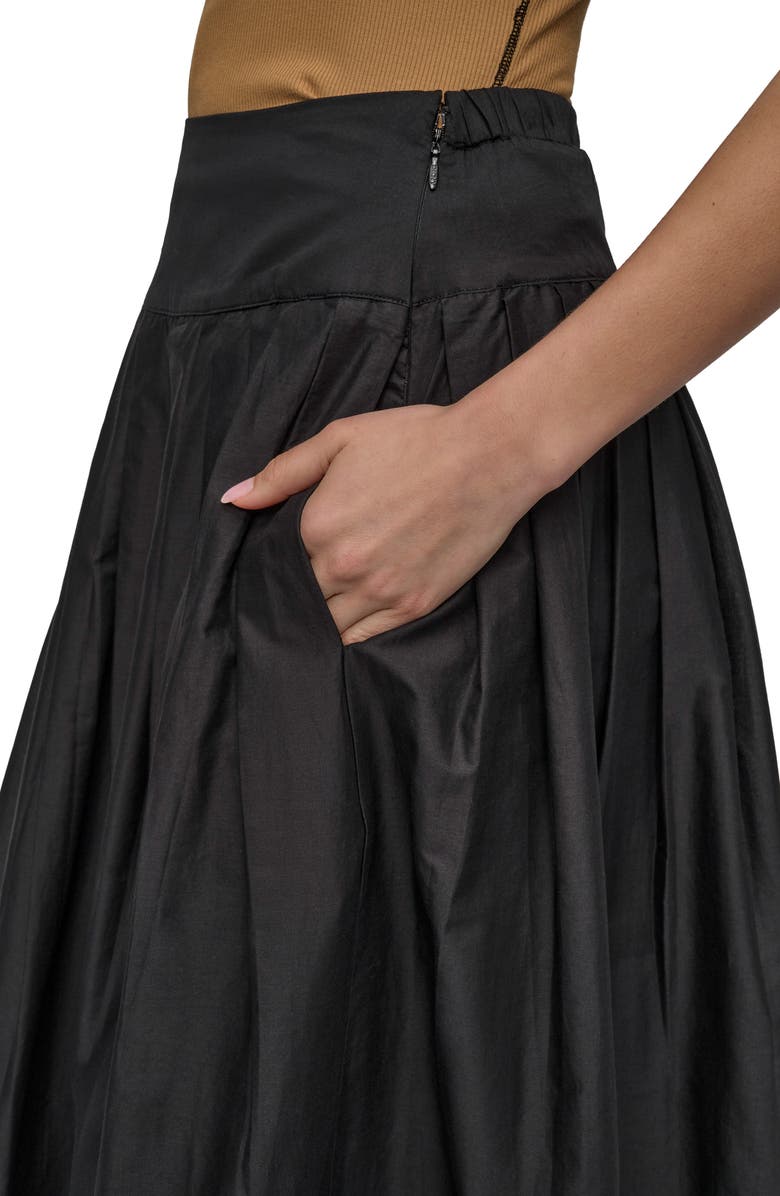 DKNY Drop Waist Cotton Voile Skirt, Alternate, color, 