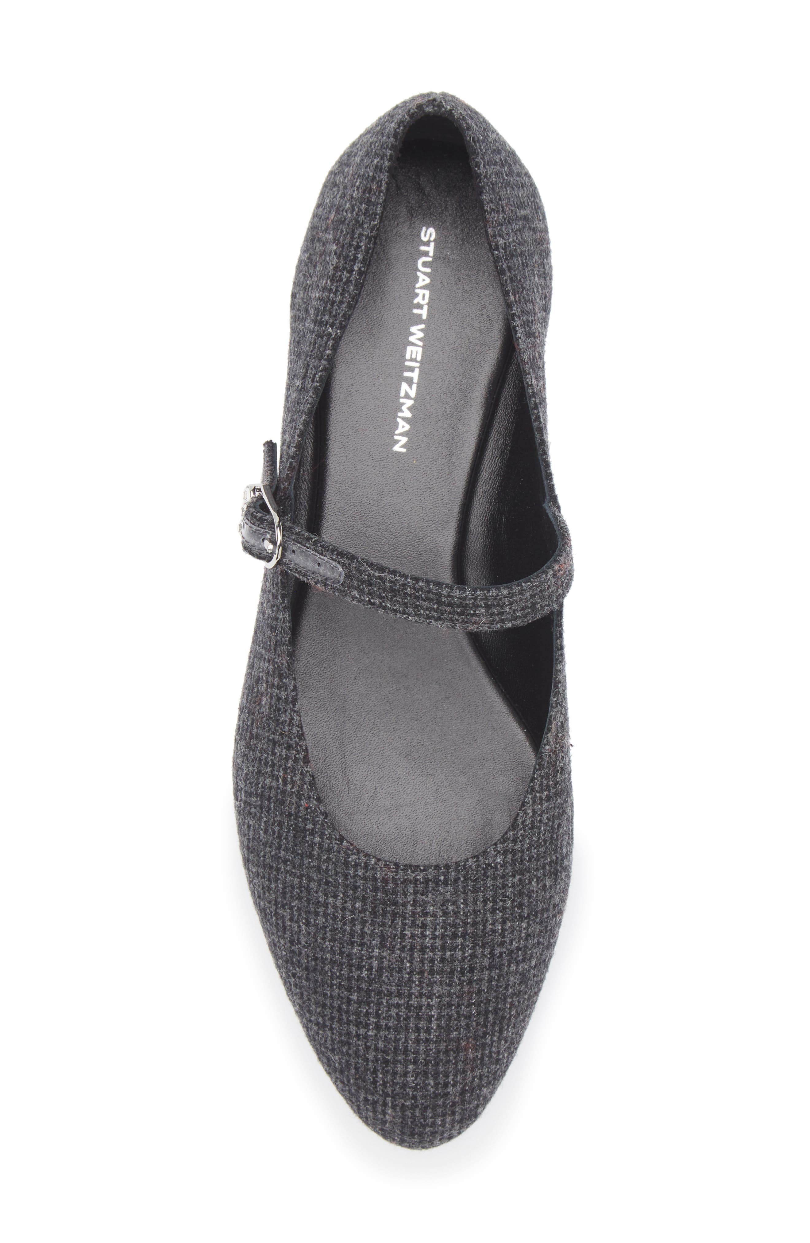 Stuart Weitzman Analeise Mary Jane Flat, Alternate, color, Dark Gray
