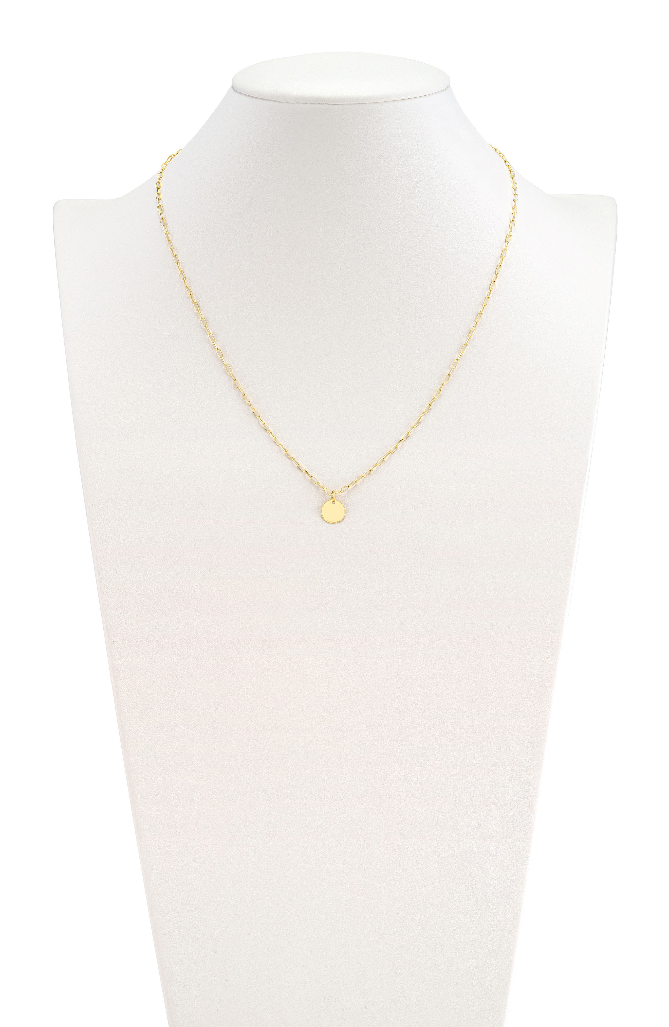 HAWLEY ST Disc Pendant Paper Clip Chain Necklace (Women) | Nordstromrack