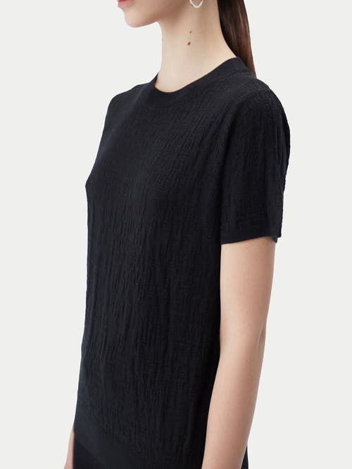 Gobi Mongolian Cashmere Silk Cashmere T-shirt In Black