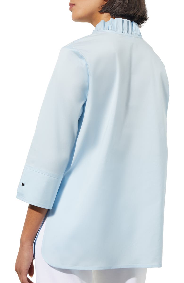 Ming Wang Ruffle Collar Shirt, Alternate, color, 