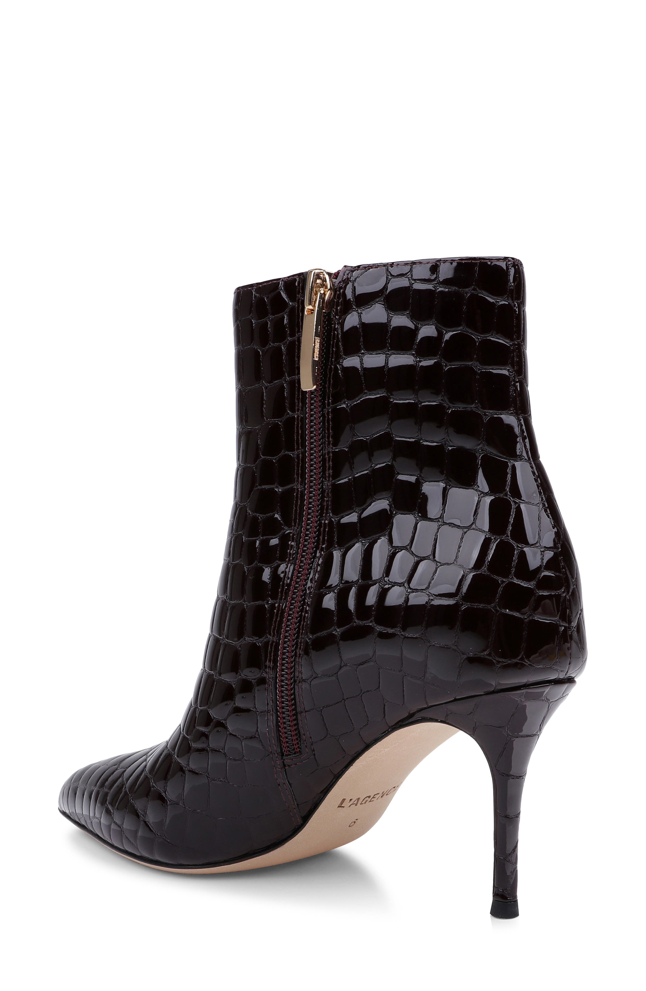 Houston II Leather Bootie, Alternate, color, BURGUNDY PATENT