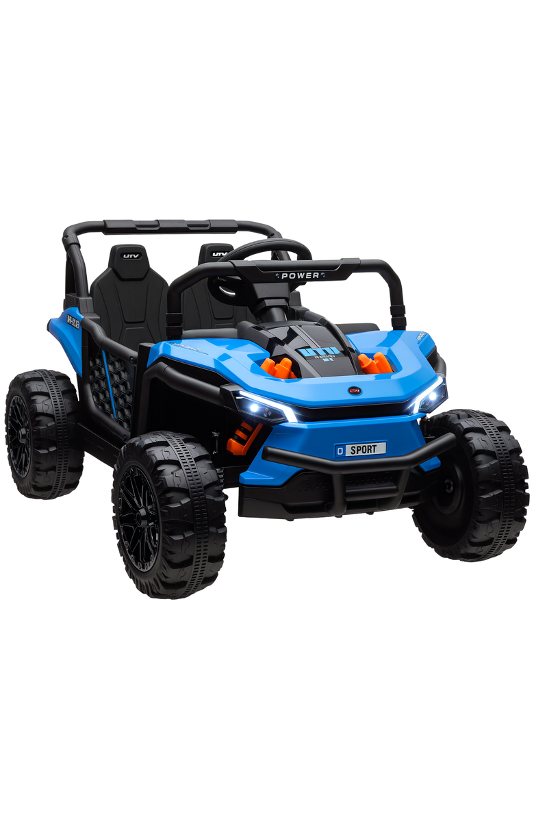 Qaba 12V Kids Ride On Truck w/ Remote Control, 4-Wheel Suspension, Main, color, Blue