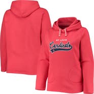 SOFT AS A GRAPE Women's Soft as a Grape Red St. Louis Cardinals Plus Size Side Split Pullover Hoodie