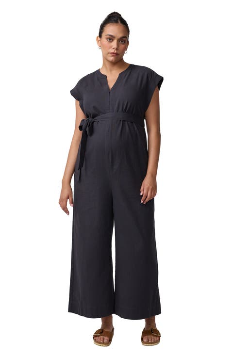 Arlo Maternity Black Woven Jumpsuit