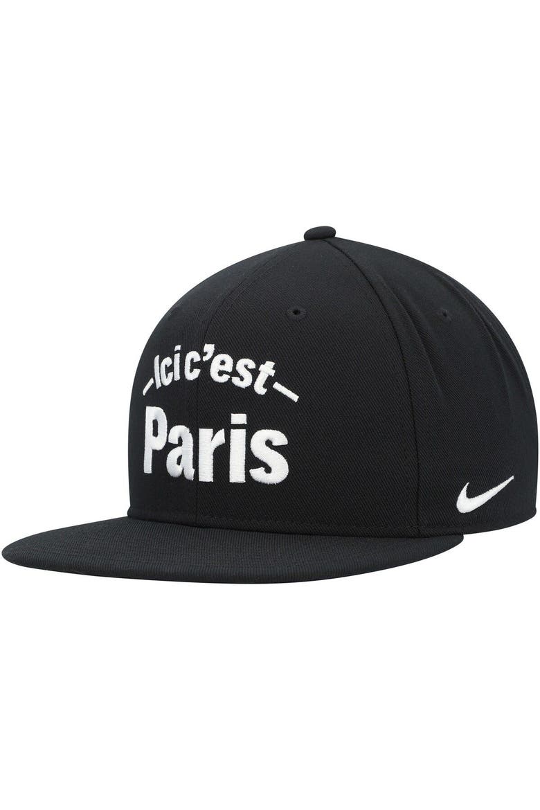 Youth Nike Black Paris Saint-Germain Pro Snapback Hat, Main, color, Black