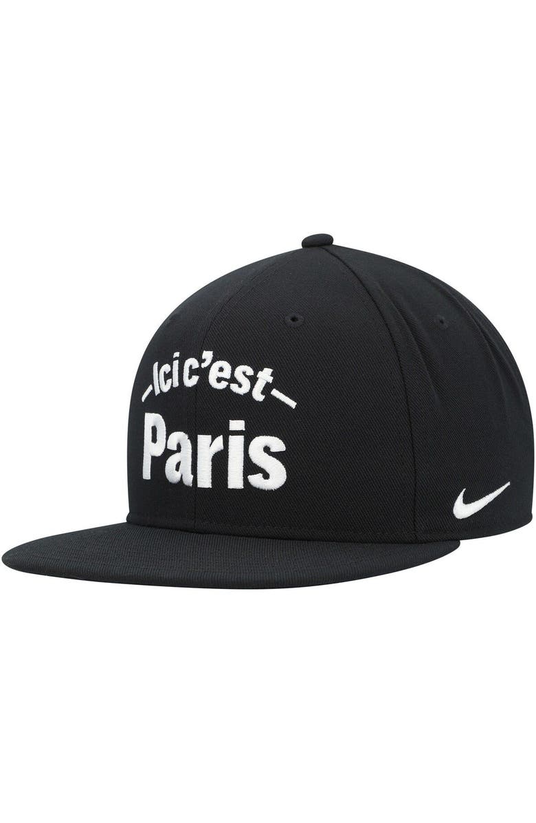 Nike Youth Nike Black Paris Saint-Germain Pro Snapback Hat, Main, color,
