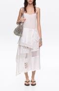 Bimba y Lola Embroidered Asymmetric Midi Skirt