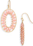 Cara Beaded Oval Drop Earrings