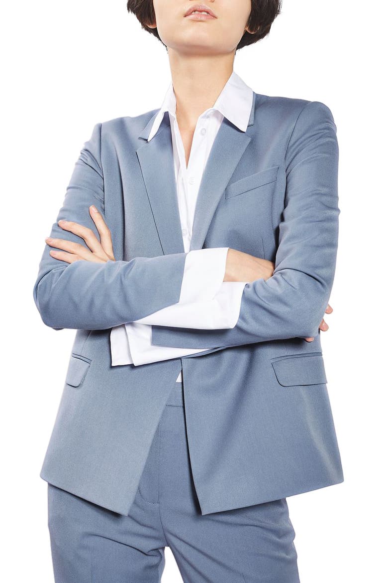 Double Breasted Suit Jacket, Main, color, LIGHT BLUE