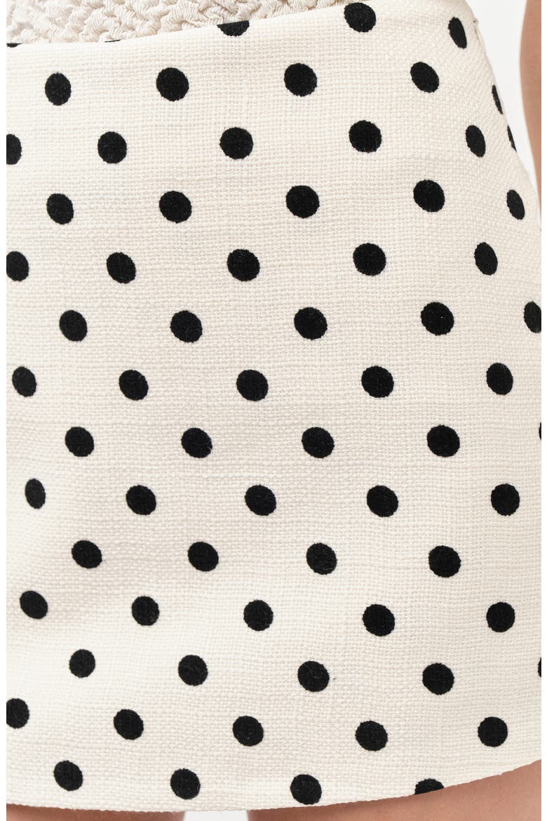 Jones Polka Dot Mini Skort, Alternate, color, WHITE BLACK DOTS