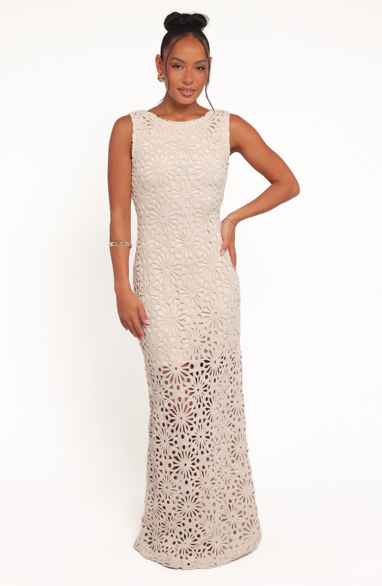 Petal & Pup Carlene Maxi Dress, Alternate, color, Natural