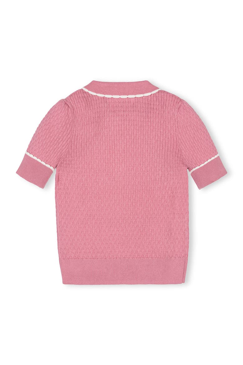 Kids' Organic Peter Pan Collar Sweater Polo, Alternate, color, Rose Pink