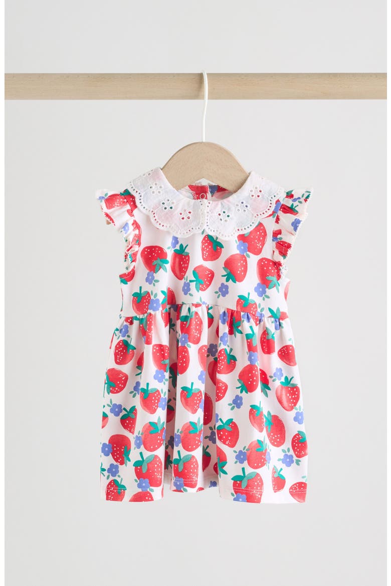Kids' Pack of 2 Stretch Cotton Dresses, Alternate, color, WHITE BLUE