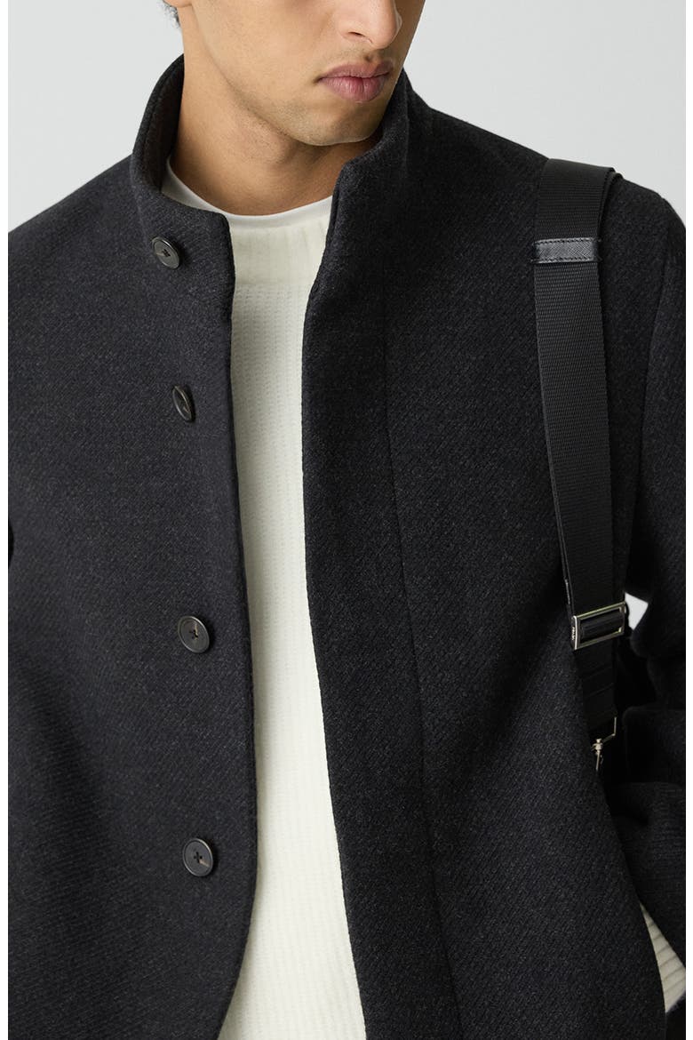 Belvin Melton Wool Blend Coat, Alternate, color, CHARCOAL MELANGE