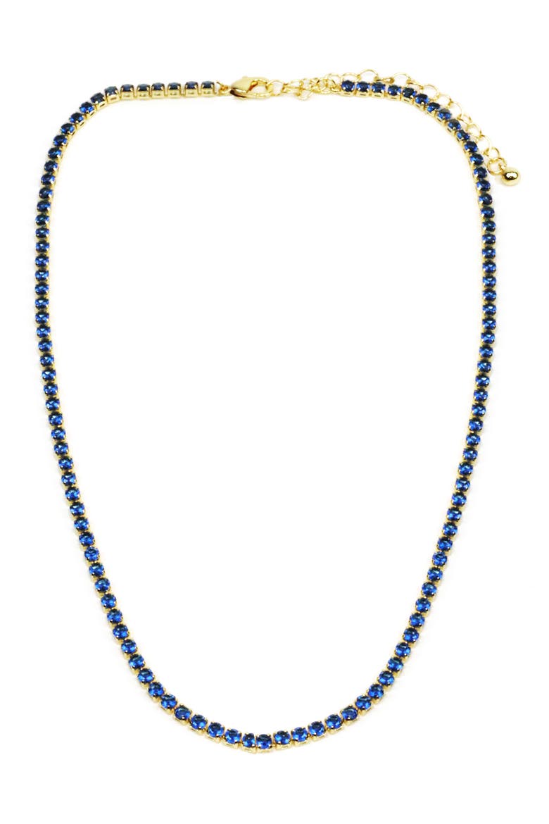 Crystal Tennis Necklace, Main, color, BLUE
