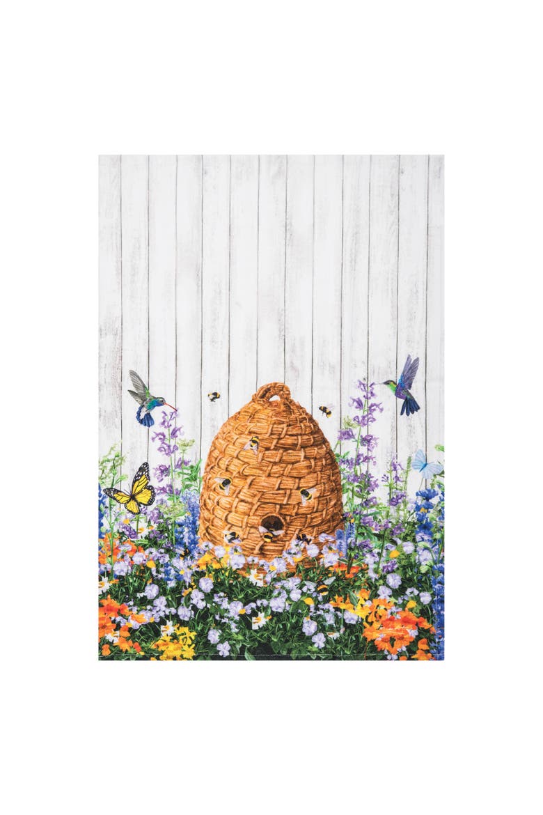 Bee Hive Paradise Dishtowel, Alternate, color, Brown