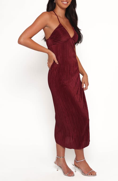 Petal And Pup Petal & Pup Safi Plissé Slipdress In Brown