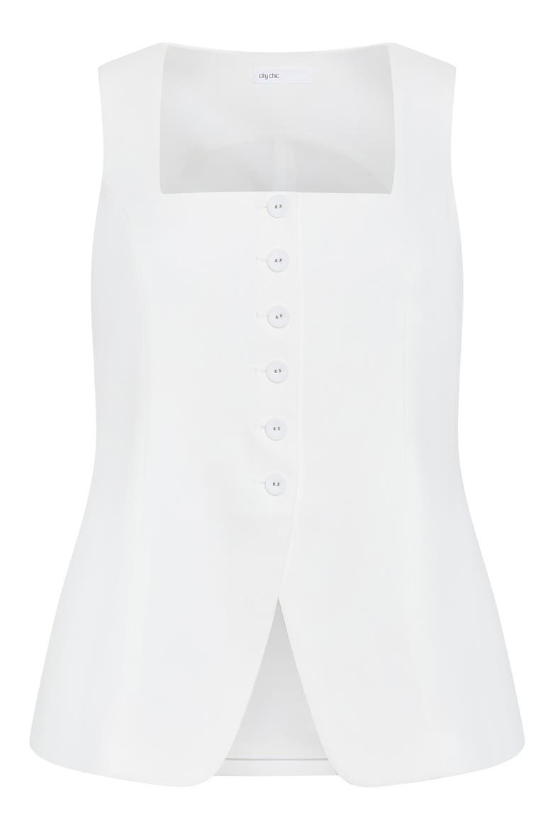 Abbie Square Neck Vest, Alternate, color, IVORY