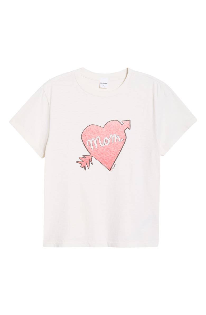 Re/Done Classic Mom Graphic T-Shirt, Main, color, Vintagewhite