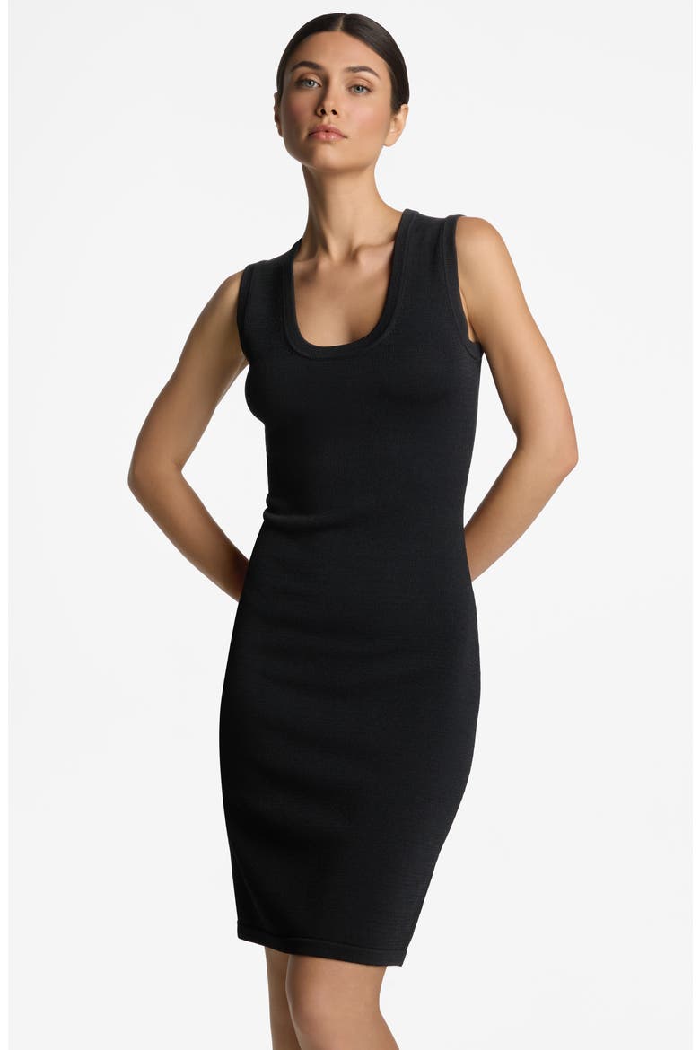 Santiago Knit Scoop Neck Sleeveless Dress, Alternate, color, BLACK