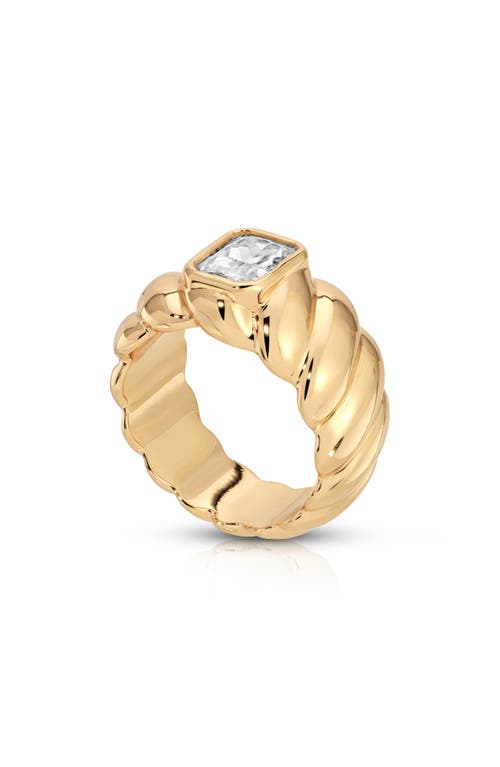 Ettika So Twisted Statement Ring In Brown