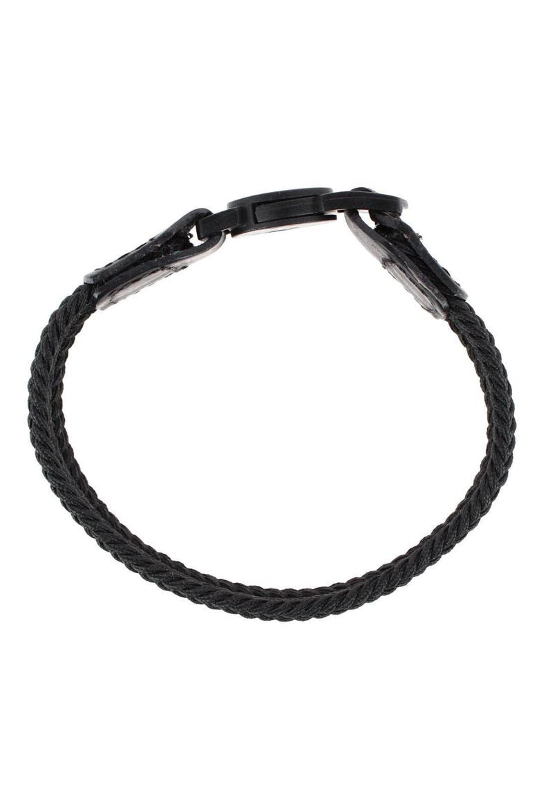 Brody 18mm Solid Color Braided Golf Bracelet, Alternate, color, Black