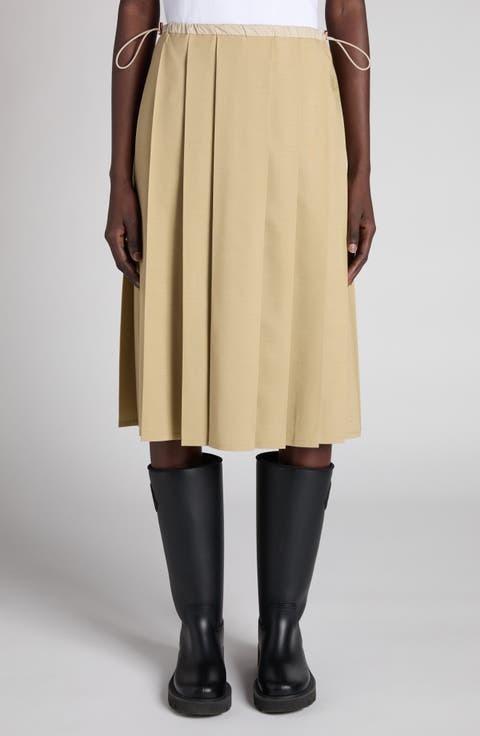 Pleated Midi Skirt