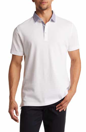 Trim Fit Stripe Collar Short Sleeve Polo