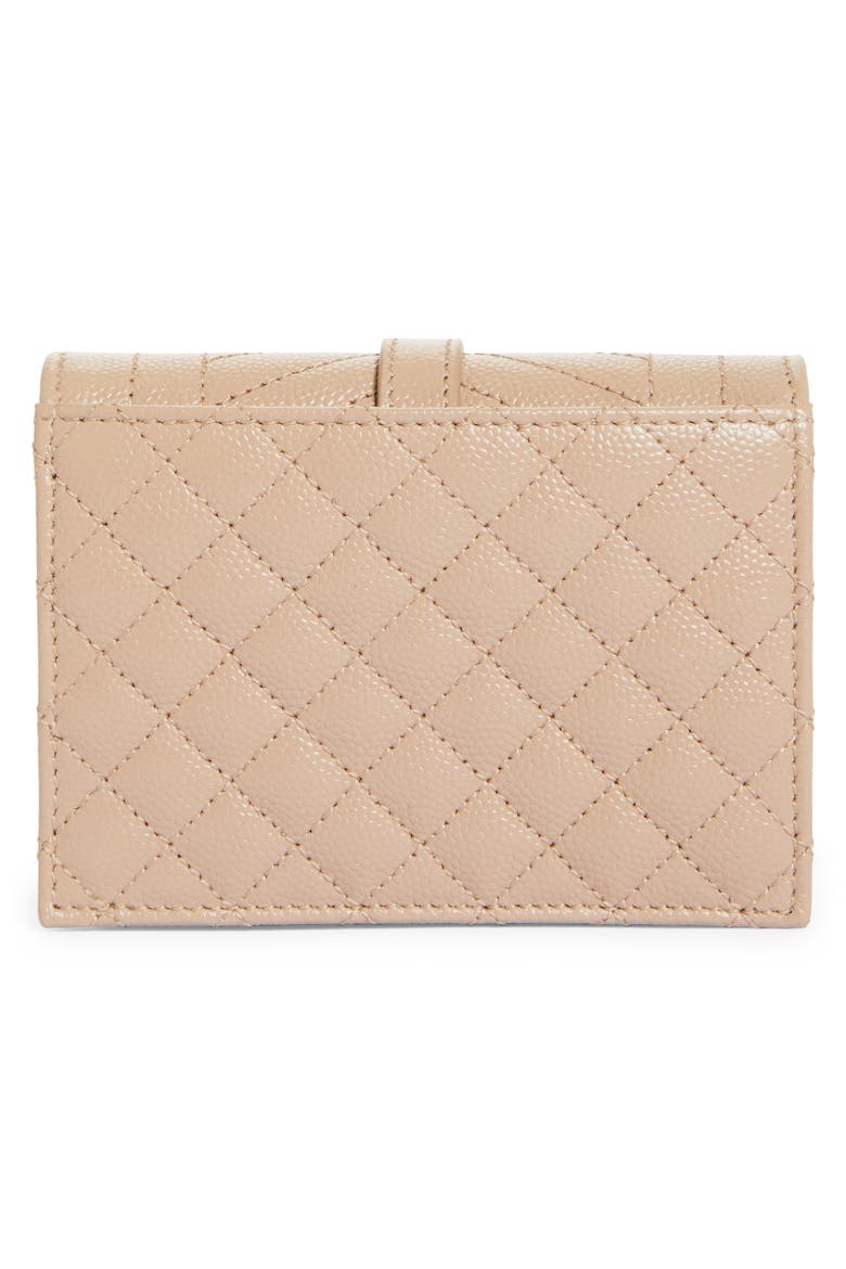 Monogram Pebbled Leather Envelope Card Case, Alternate, color, DARK B