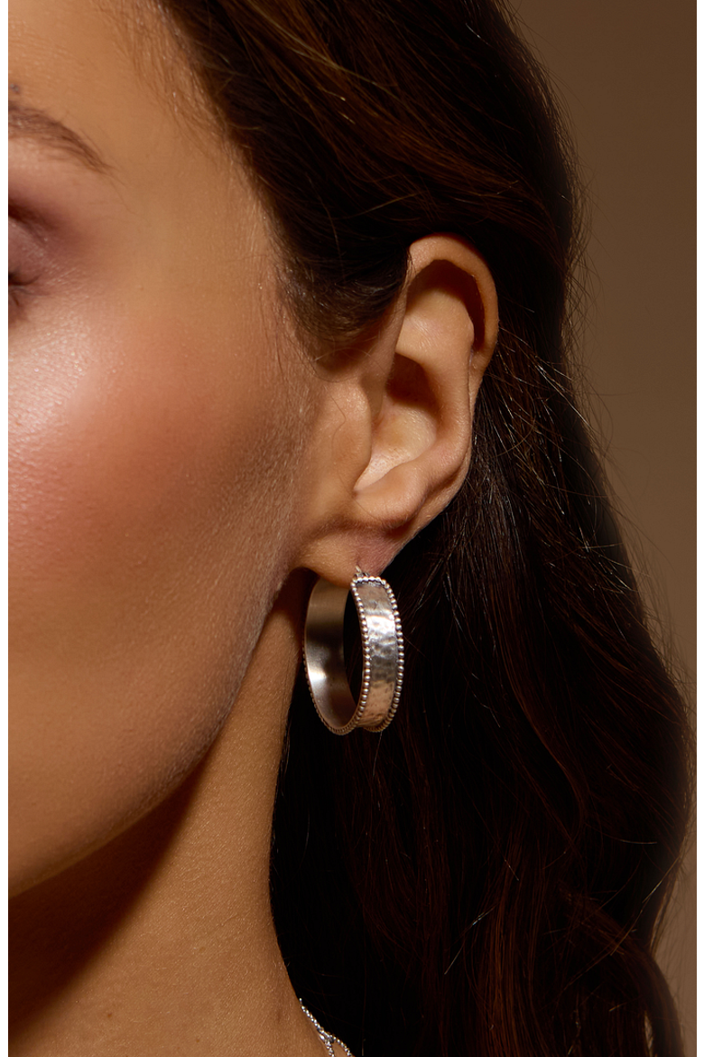 Bold Spirit Silver Hoop Earrings, Alternate, color, Silver