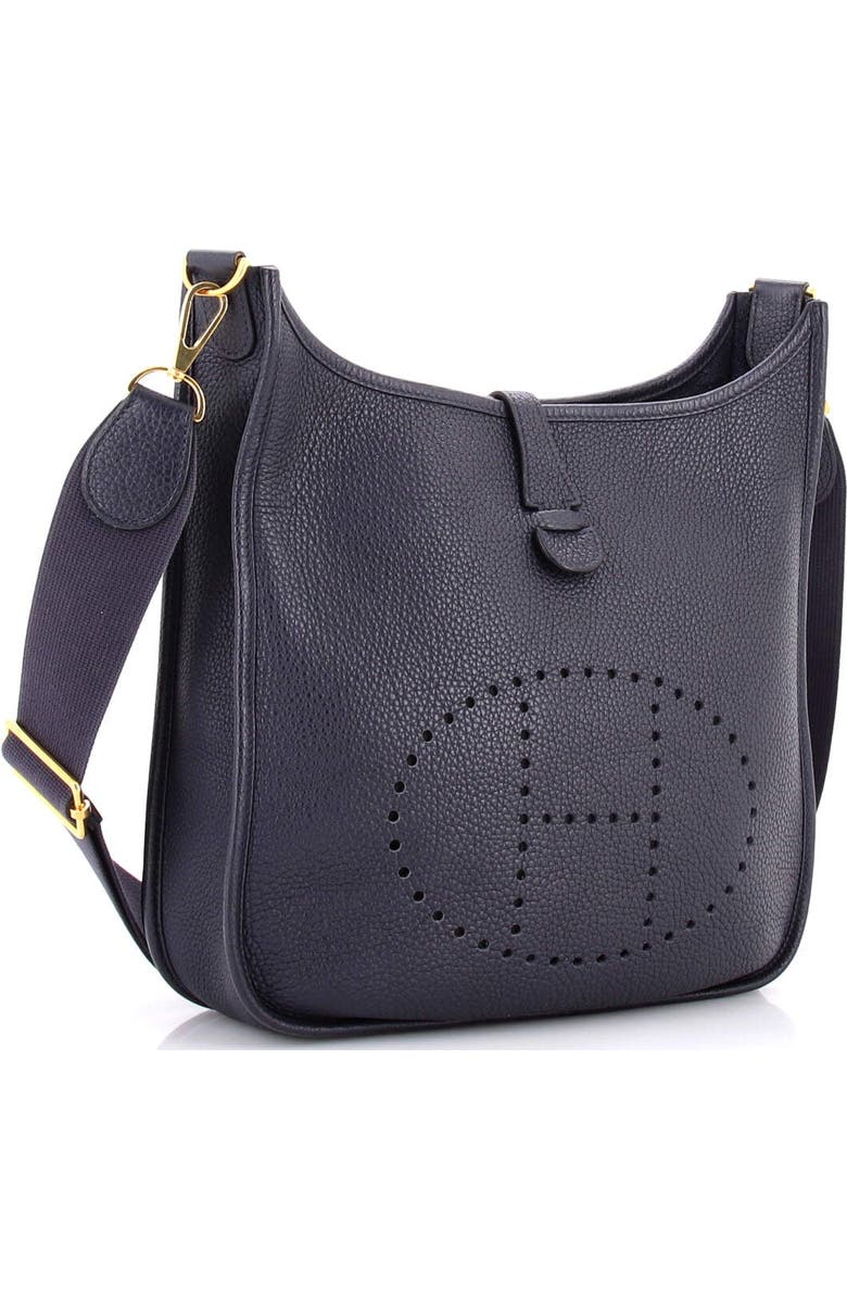 Pre-Owned Hermes Evelyne Bag Gen III Clemence PM, Alternate, color, Bleu Nuit