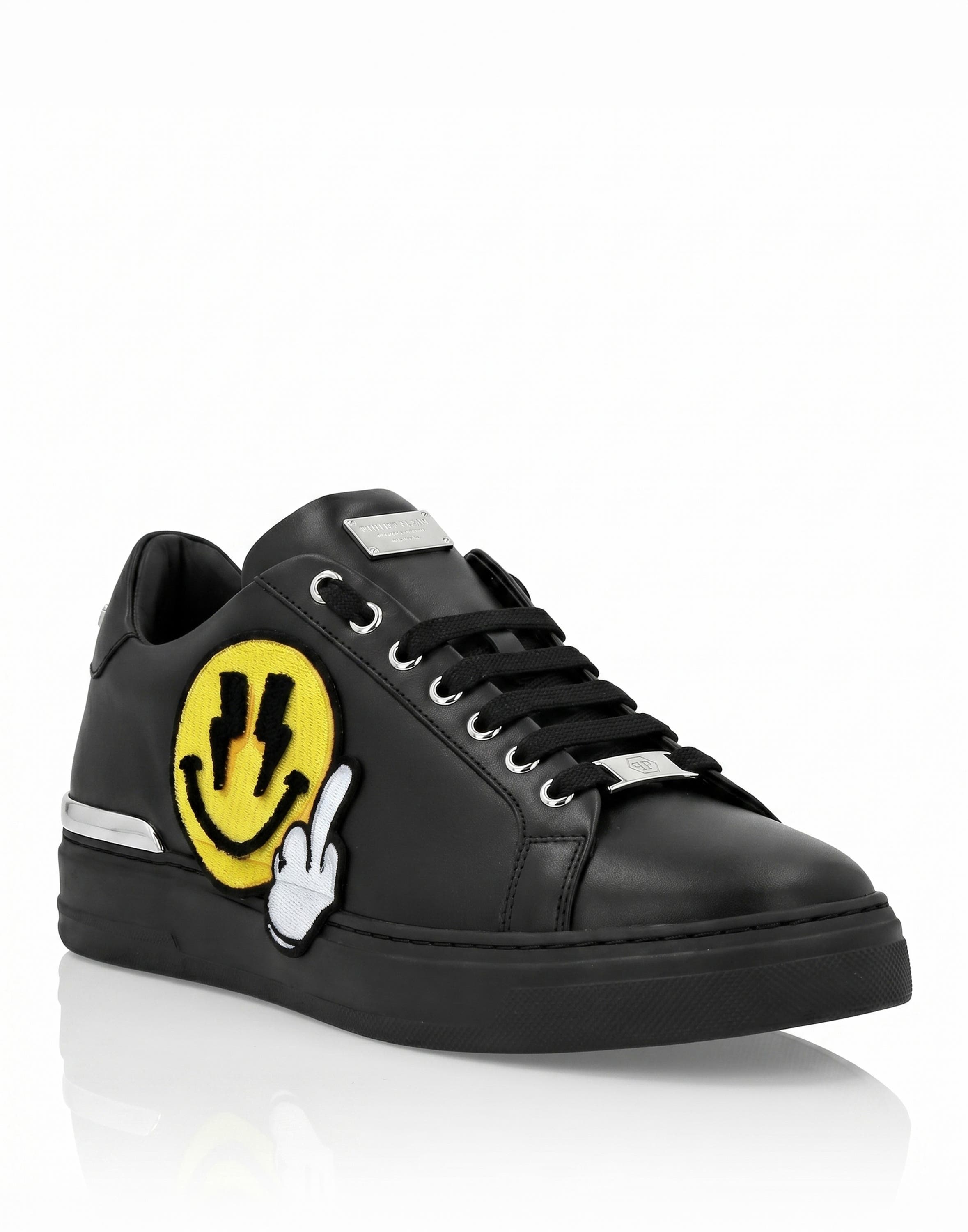 Low-Top Sneakers Plein Smile Unisex, Main, color, black/black