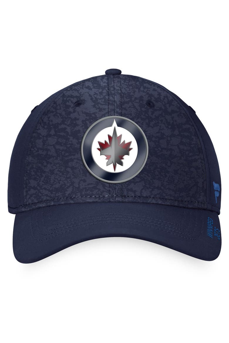 Men's Fanatics Branded  Navy Winnipeg Jets Authentic Pro Rink Flex Hat, Alternate, color, Navy
